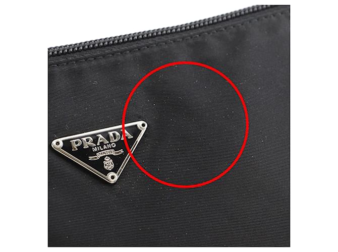 Borsa a tracolla Prada Tessuto nera Nero - vista 9