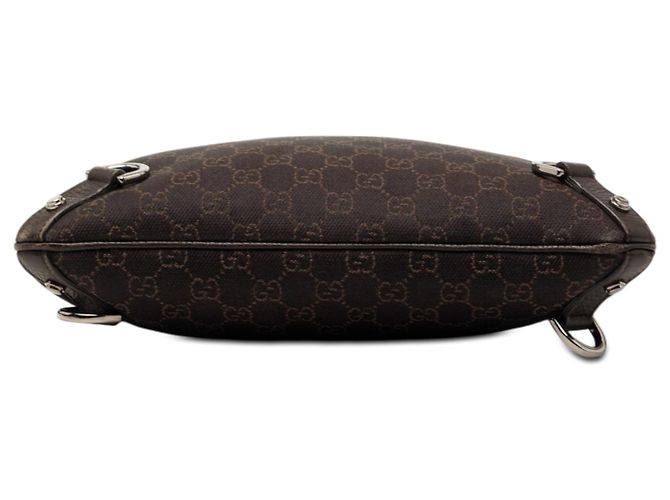 Borsa a tracolla Gucci GG Denim Abbey D Ring marrone - vista 3