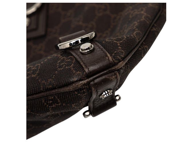 Borsa a tracolla Gucci GG Denim Abbey D Ring marrone - vista 7