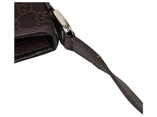 Borsa a tracolla Gucci GG Denim Abbey D Ring marrone - vista 8