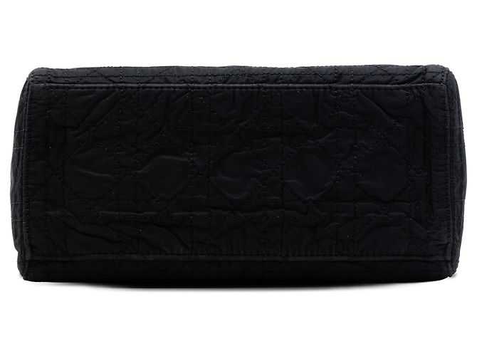 Borsa Cannage Lady Dior in nylon nero, misura Medium - vista 3