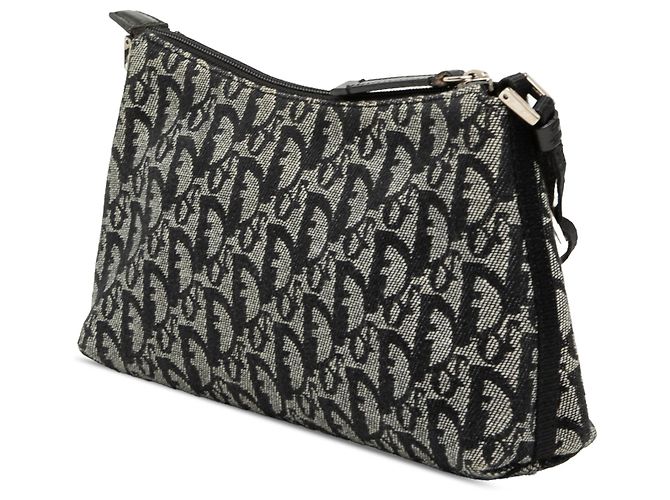 Blaue Dior Diorissimo Trotter Canvas Pochette Schultertasche - Ansicht 2