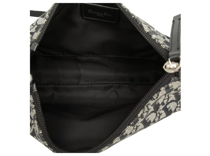 Blaue Dior Diorissimo Trotter Canvas Pochette Schultertasche - Ansicht 4