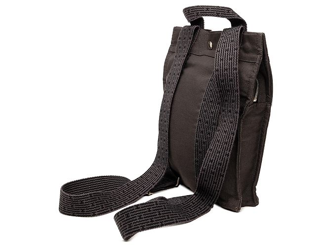 Gray Hermès Canvas Herline Backpack PM Grey - view 2