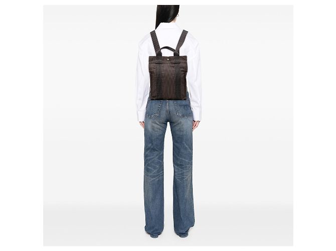 Gray Hermès Canvas Herline Backpack PM Grey - view 6