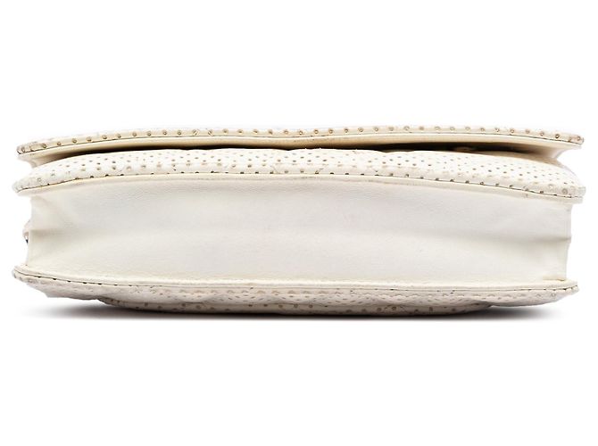 Wallet On Chain Chanel CC gesteppte perforierte Lammleder Crossbody-Wallet Bag in Weiß - Ansicht 3