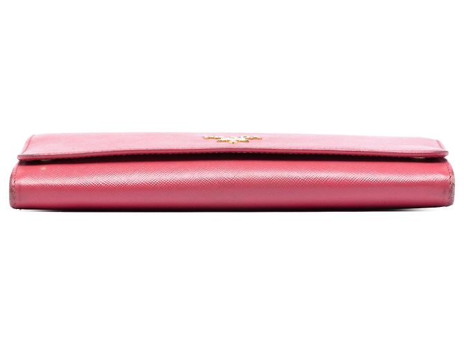 Portafoglio con catena Saffiano rosa Prada a tracolla - vista 3