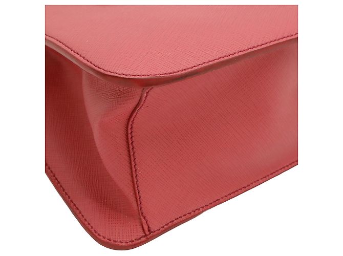 Borsa Mini Saffiano Lux Galleria Double Zip Rosa Prada - vista 8