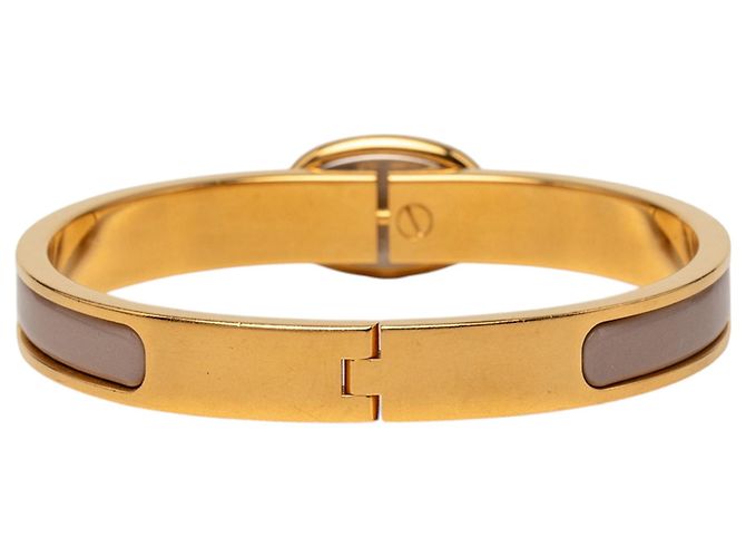 Bracciale PM Mini Enamel Clic Chaine d'Ancre Marrone Hermès - vista 3