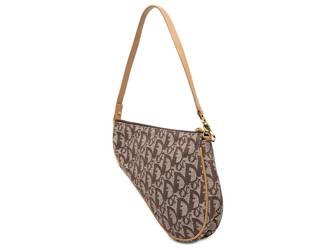 Borsa a tracolla Mini Diorissimo Canvas Saddle marrone Dior - vista 2