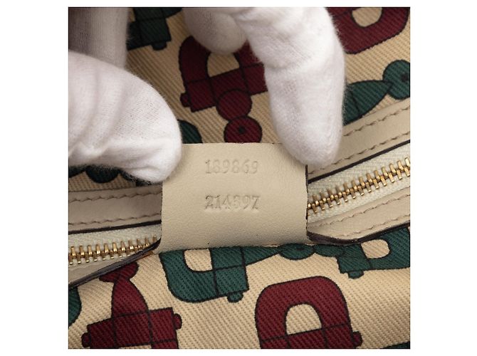 Borsa beige Gucci Guccissima Bamboo Dialux Pop - vista 6