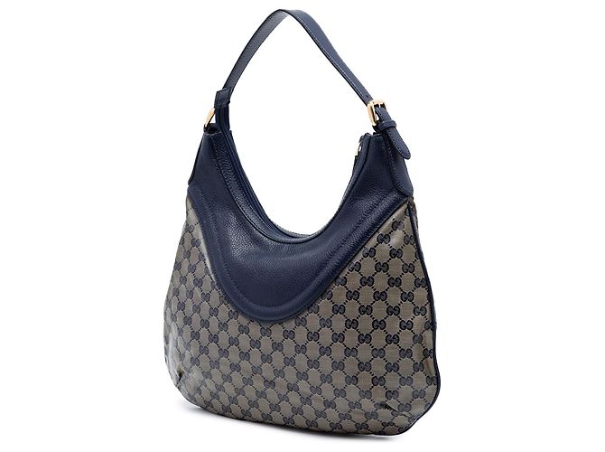 Borsa Hobo Blue Gucci GG Crystal Hysteria Crest - vista 2