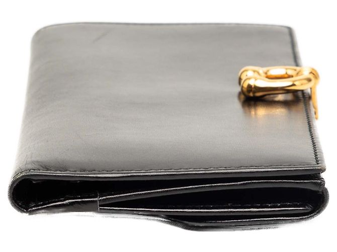 Cartera larga Gucci de piel de becerro negra Horseshoe Negro - vista 3