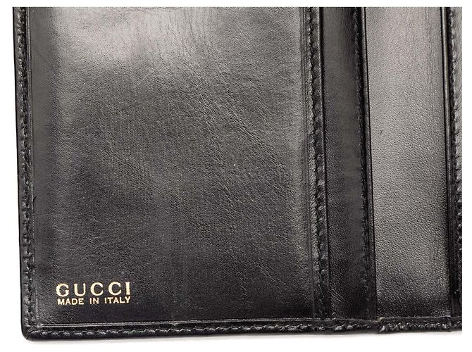 Cartera larga Gucci de piel de becerro negra Horseshoe Negro - vista 5
