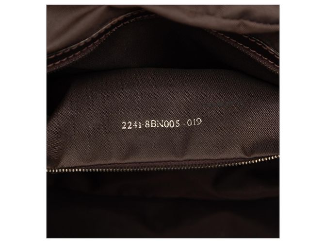 Borsa a tracolla Fendi Zucchino Canvas Beige - vista 6