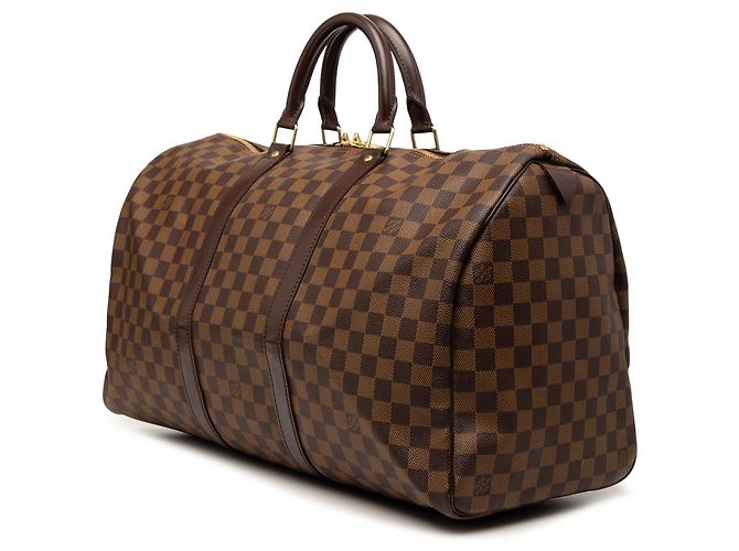 Borsa da viaggio Louis Vuitton Keepall 50 Damier Ebene Marrone - vista 2