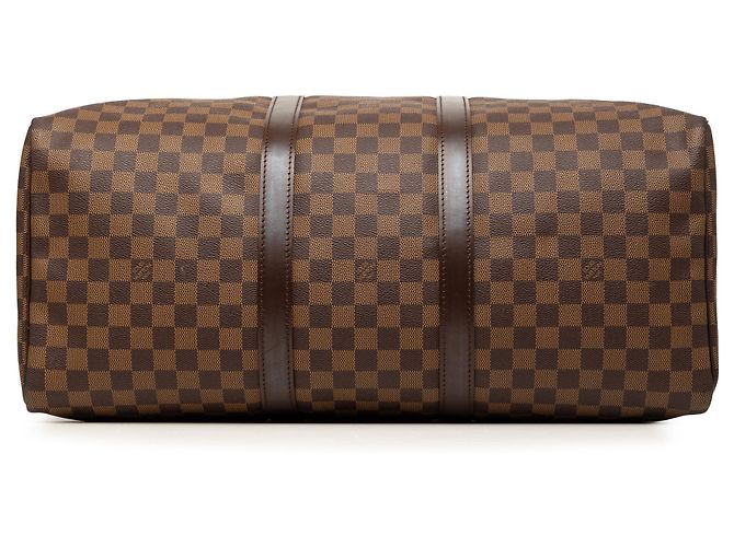 Borsa da viaggio Louis Vuitton Keepall 50 Damier Ebene Marrone - vista 3