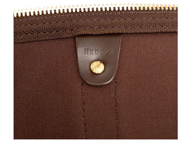 Borsa da viaggio Louis Vuitton Keepall 50 Damier Ebene Marrone - vista 6