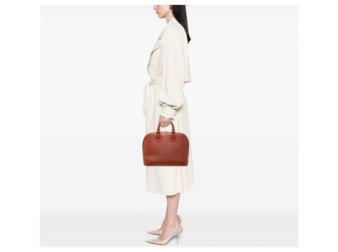 Borsa Louis Vuitton Epi Alma PM Marrone - vista 7