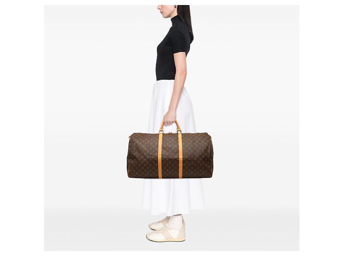 Borsa da viaggio Louis Vuitton Monogram Keepall 60 marrone - vista 7