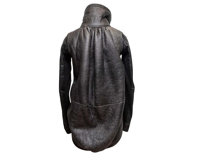 Rick Owens Shearling Jacke Schwarz & Beige Größe IT 42 - Ansicht 3