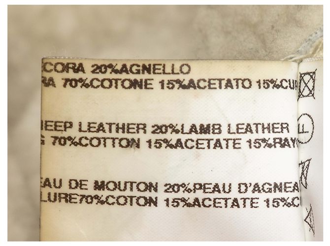 Rick Owens Shearling Jacke Schwarz & Beige Größe IT 42 - Ansicht 7