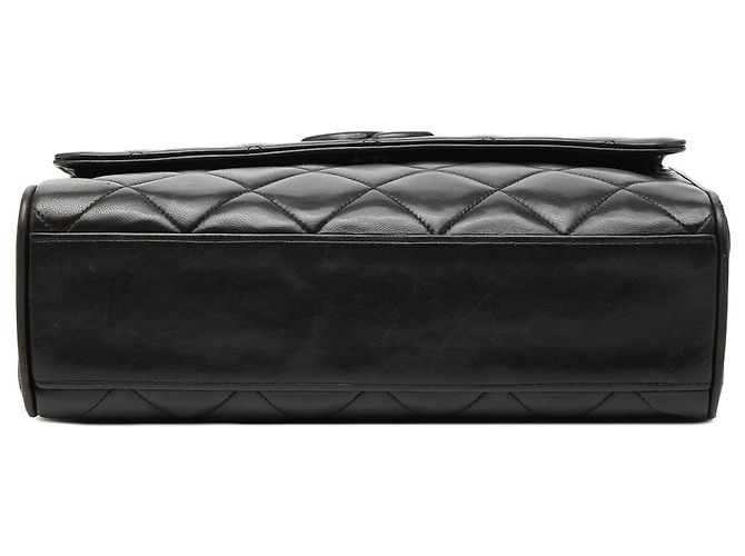 Borsa a tracolla Chanel CC in agnello trapuntato nero - vista 3