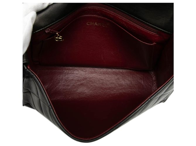 Borsa a tracolla Chanel CC in agnello trapuntato nero - vista 4