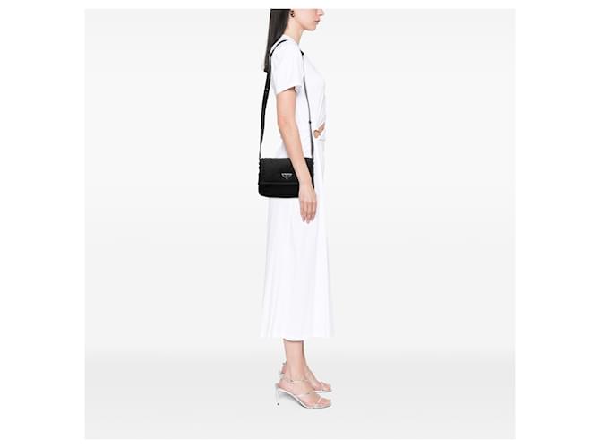 Borsa a tracolla Prada Small Re Nylon imbottita nera Nero - vista 6