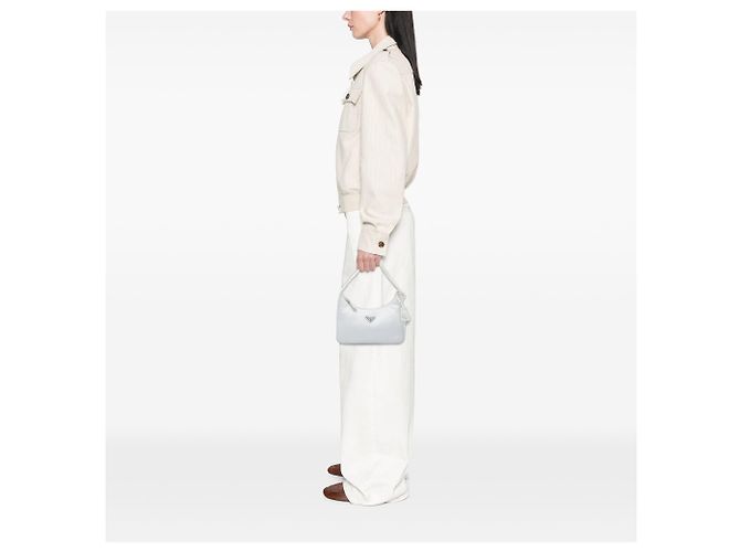 Borsa a tracolla bianca Prada Mini Tessuto Re Edition 2000 Bianco - vista 6