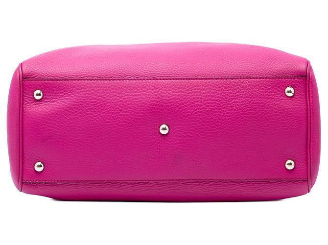 Bamboo Bolsa de ombro Gucci Medium em couro de bezerro rosa com alça de bambu - vista 3