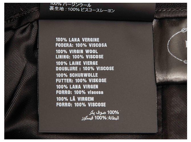 Bow Falda lápiz de lana virgen negra Prada Talla IT 38 Negro - vista 5