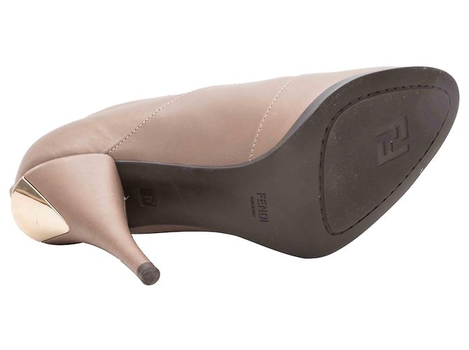Fendi Stiefeletten mit spitzer Zehenpartie Farbe Tan Größe 39 Kamel - Ansicht 5