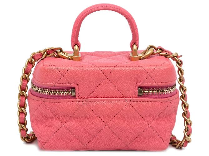 Chanel Micro Caviar Vanity Bag mit Kette in Pink - Ansicht 3