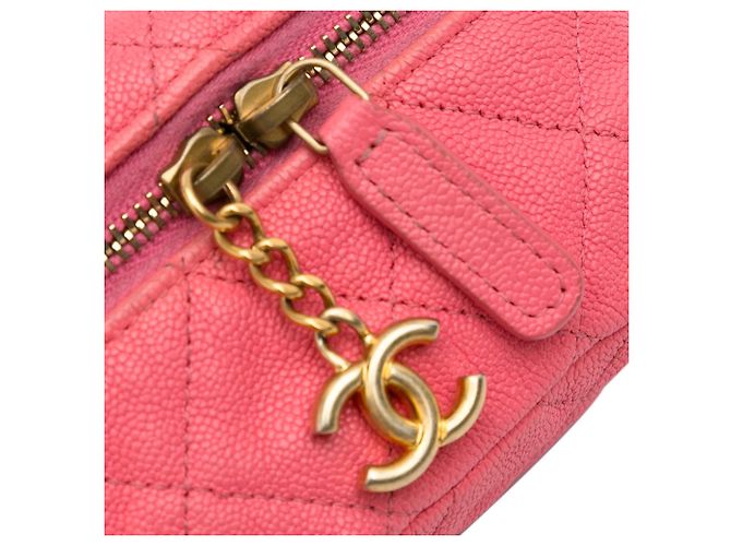 Chanel Micro Caviar Vanity Bag mit Kette in Pink - Ansicht 9