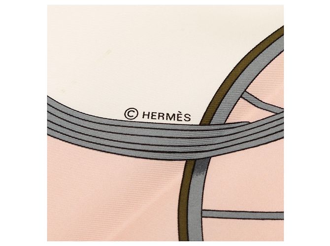 Foulard di seta Hermès Springs Rosa 90 Scarves - vista 7