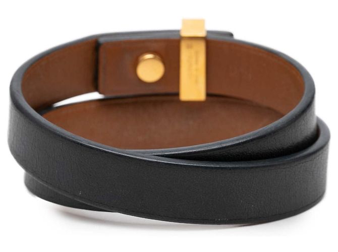 Bracciale Hermès Swift Mini Dog Double Tour Nero - vista 3