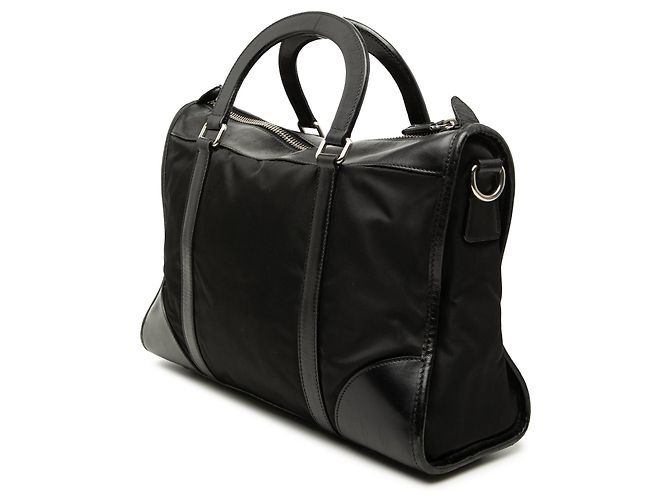 Borsa Satchel a manico in Tessuto nero Prada - vista 2