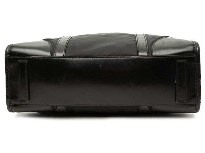 Borsa Satchel a manico in Tessuto nero Prada - vista 3
