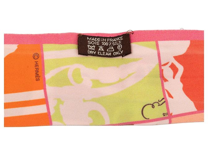 Twilly in seta Hermès En Desordre Rosa - vista 4