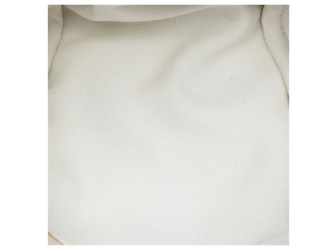 Weiße Chanel CC gesteppte Lammleder Cube Zip Clutch mit Kette Vanity Bag - Ansicht 4