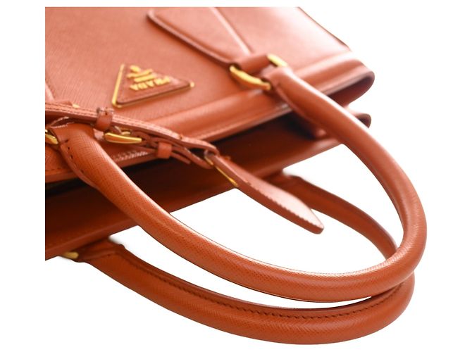 Tote Prada Saffiano Lux Parabole Arancione - vista 14