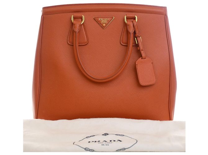 Tote Prada Saffiano Lux Parabole Arancione - vista 15
