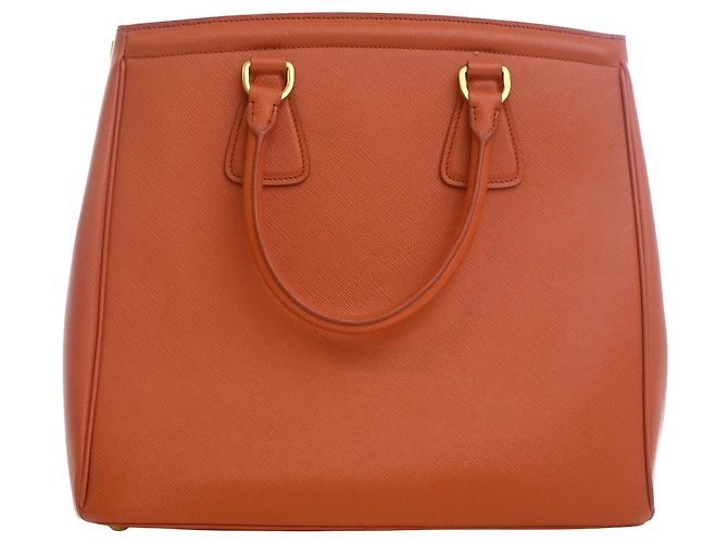 Tote Prada Saffiano Lux Parabole Arancione - vista 4
