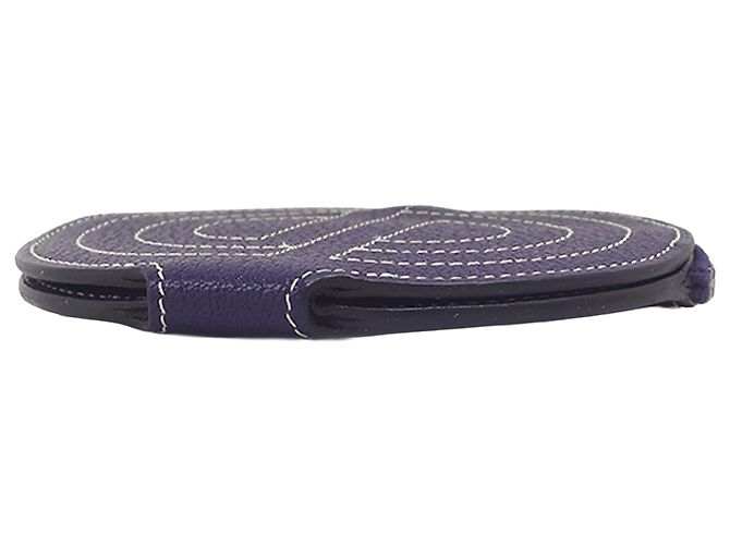 Portafoglio In The Loop in chevre Mysore blu Hermès - vista 3