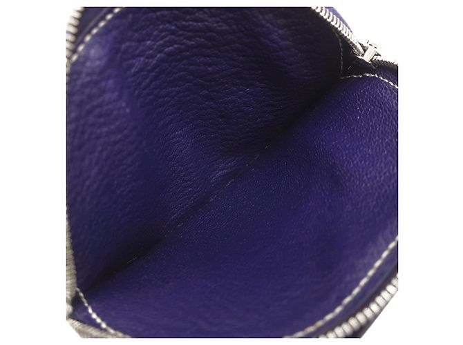 Portafoglio In The Loop in chevre Mysore blu Hermès - vista 5