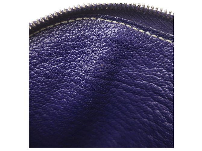 Portafoglio In The Loop in chevre Mysore blu Hermès - vista 7