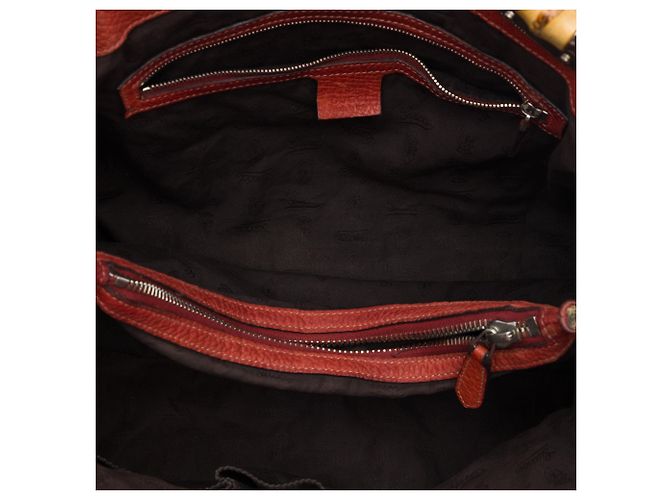 Bamboo Tote Libeccio in tela GG Canvas e bambù beige Gucci Medium - vista 4
