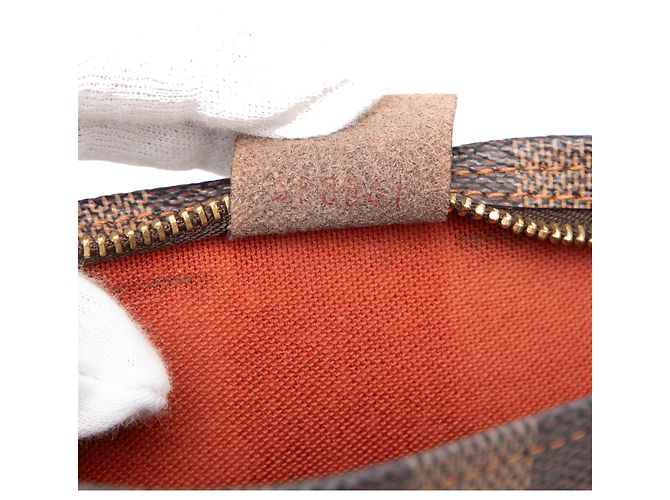Pochette Trousse Louis Vuitton Damier Ebene Marrone - vista 6