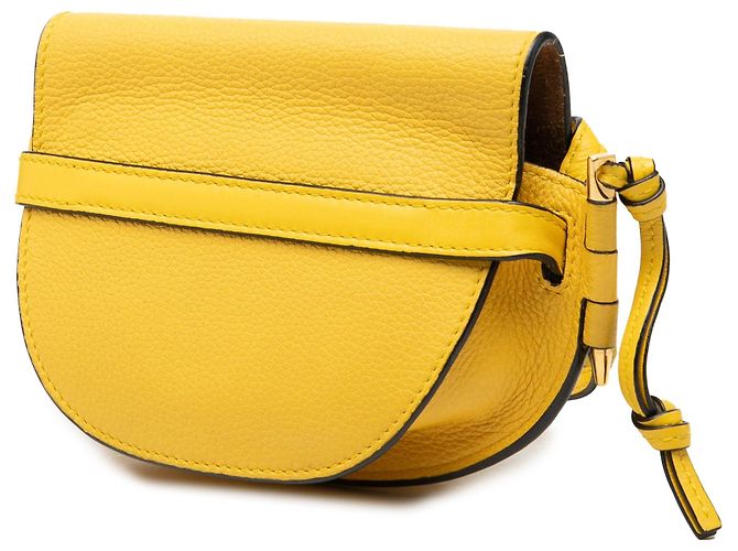 Mini borsa a tracolla Gate in pelle gialla LOEWE Giallo - vista 2